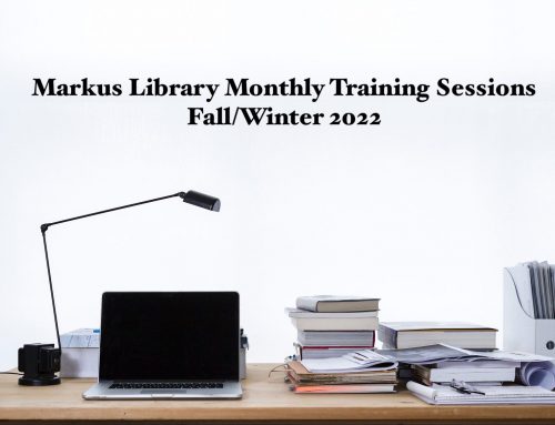 Library Monthly Training Sessions for the Fall/Winter 2022!